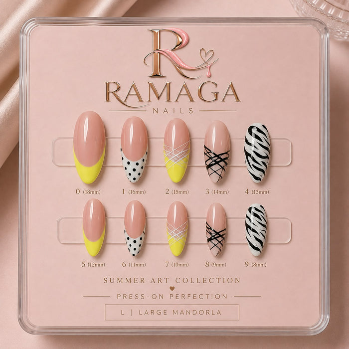Dettagli di nail art del set Summer Art Collection Ramaga