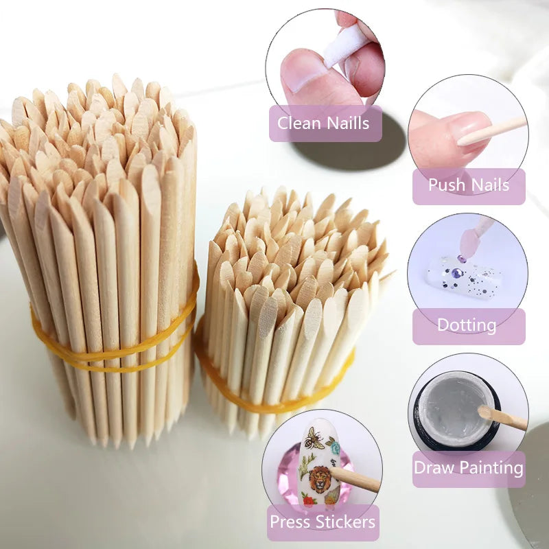 Bastoncini in legno per manicure e nail art