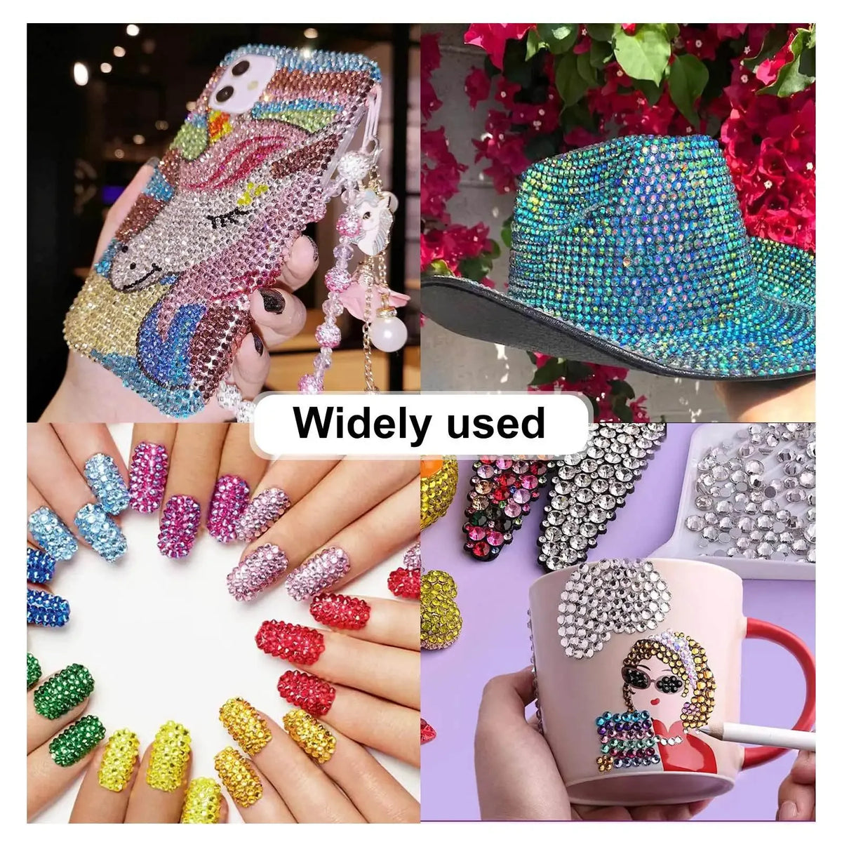 Kit di strass colorati 3 mm per nail art