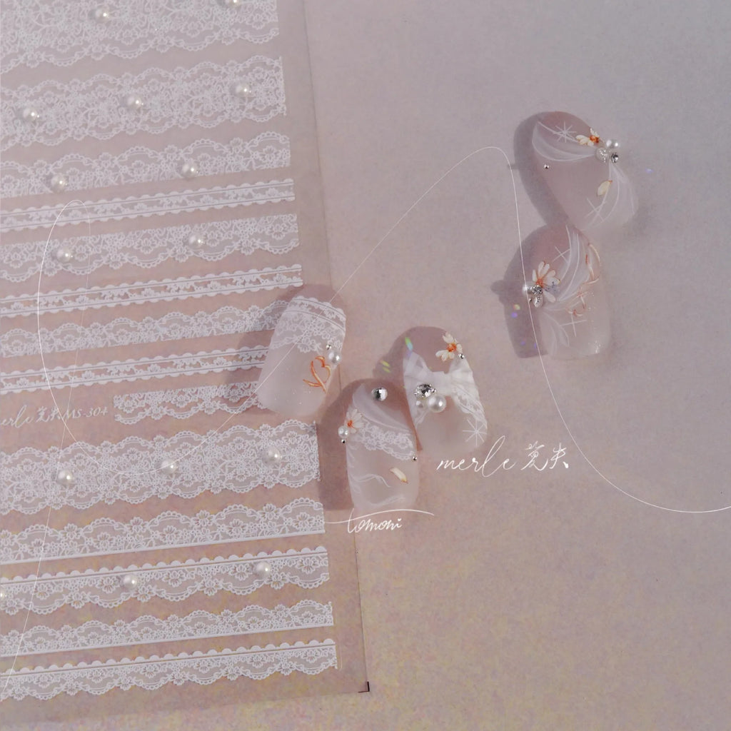 Adesivi 5D effetto pizzo per nail art