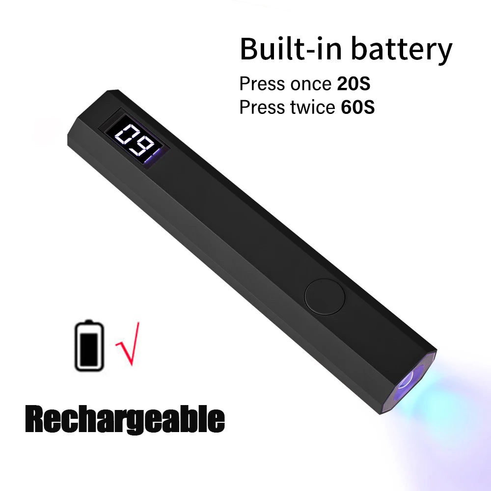Mini lampada UV/LED portatile per unghie