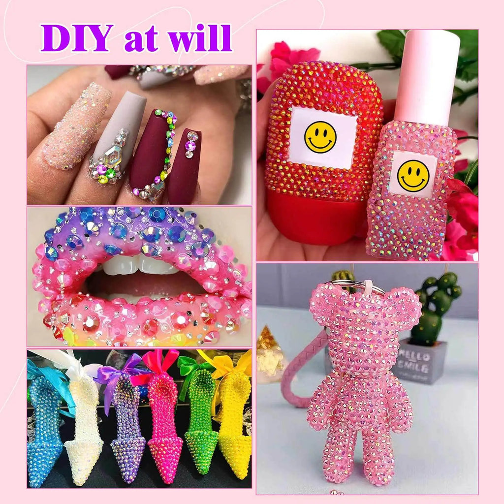 Kit di strass colorati 3 mm per nail art