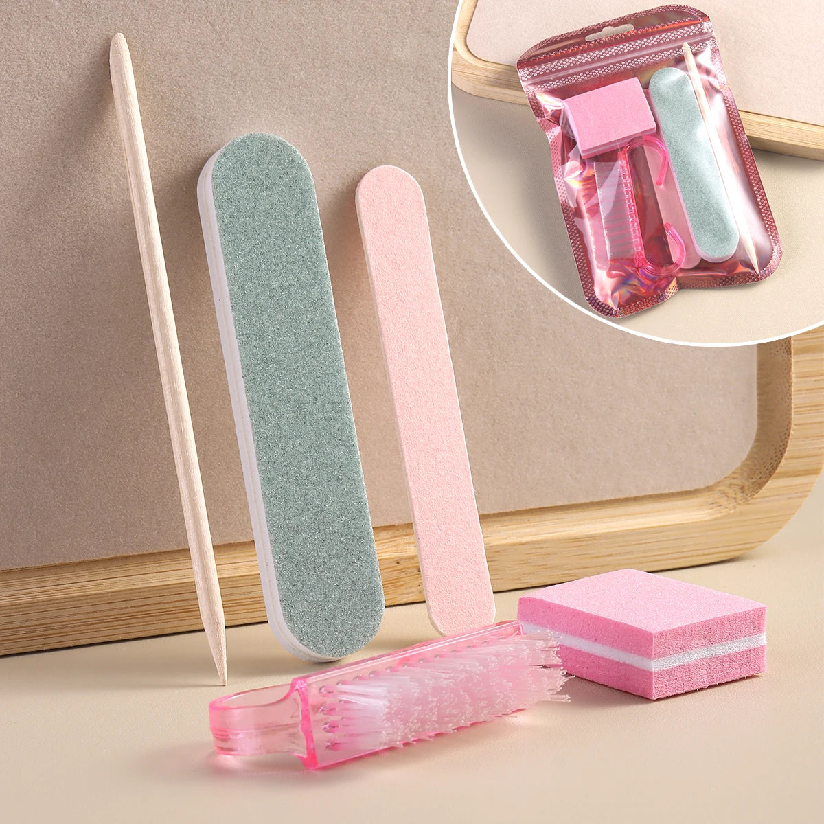 kit preparazione unghie - 5 accessori