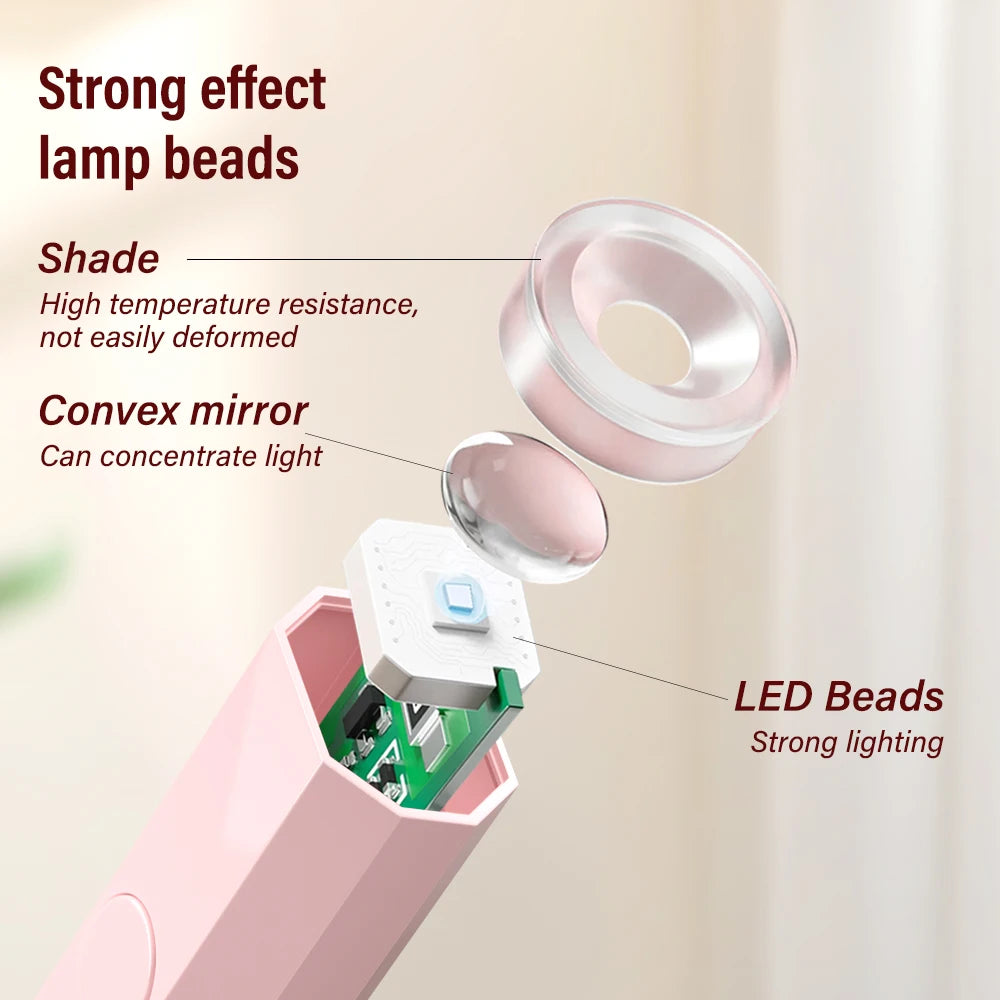Mini lampada UV/LED portatile per unghie