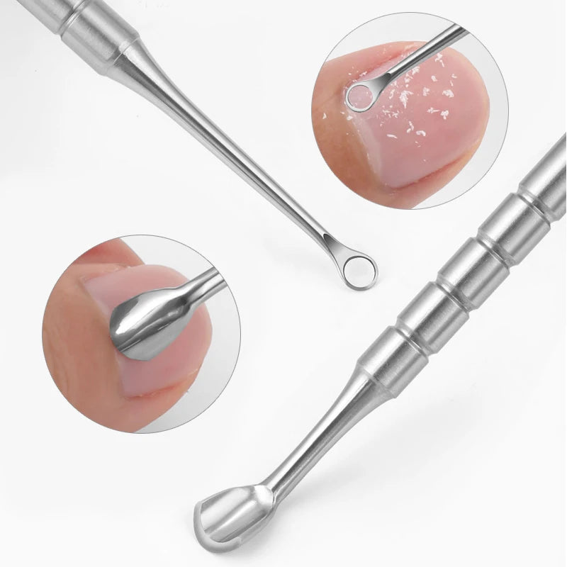 Spingicuticole professionale in acciaio a doppia punta