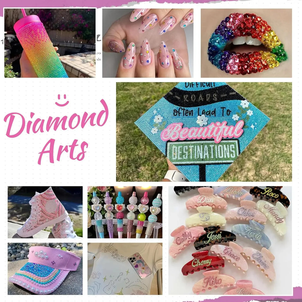 Kit di strass colorati 3 mm per nail art