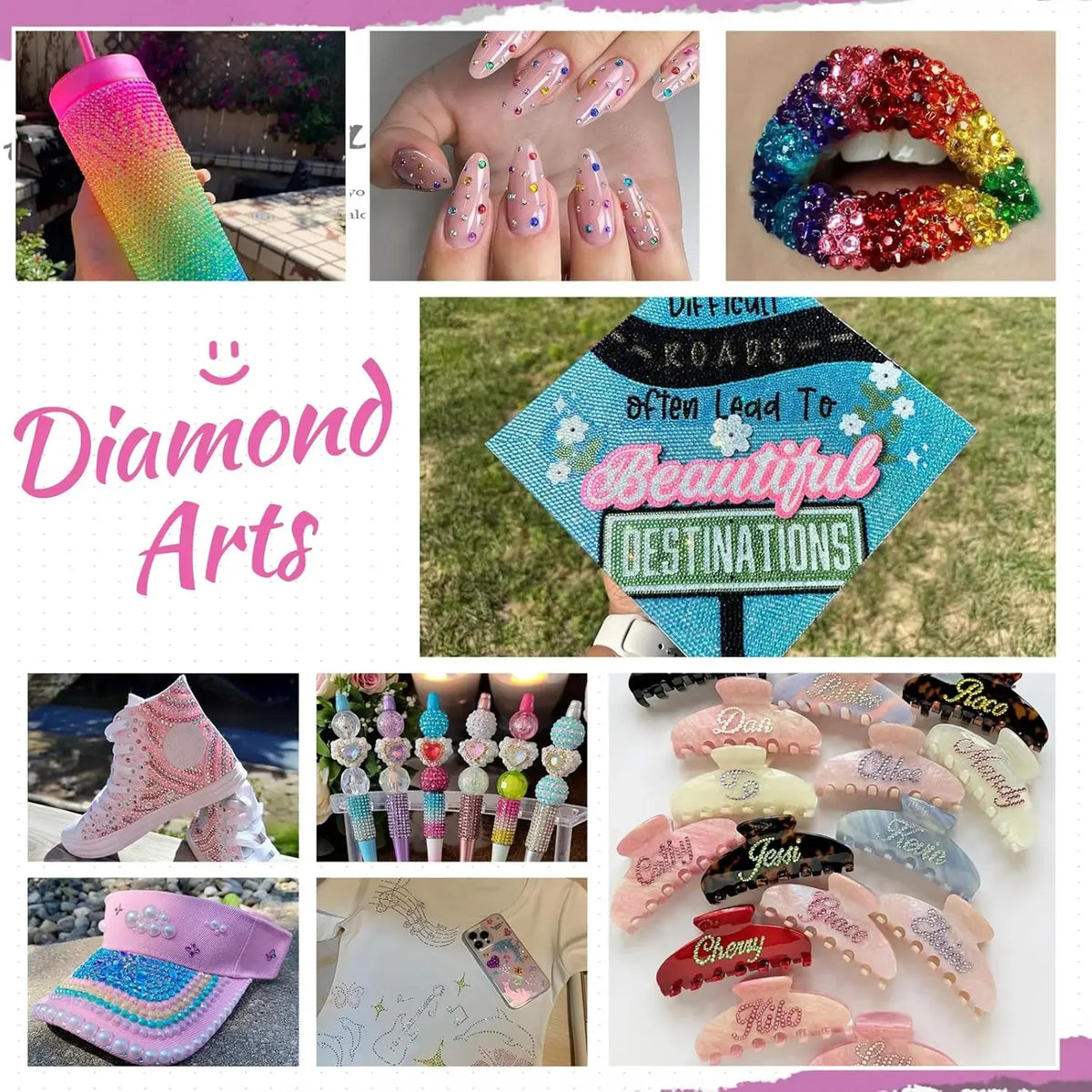 Kit di strass colorati 3 mm per nail art