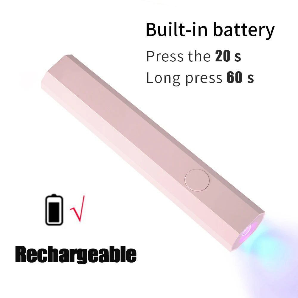Mini lampada UV/LED portatile per unghie