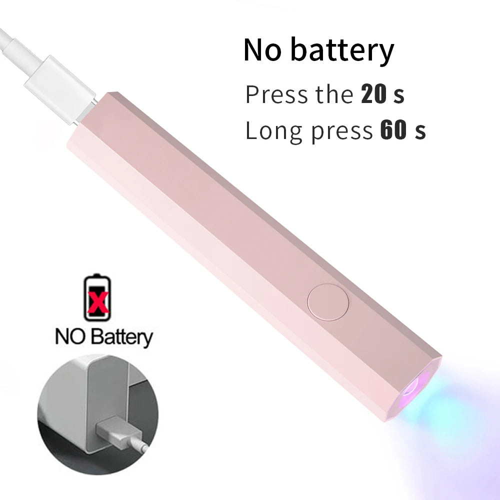 Mini lampada UV/LED portatile per unghie