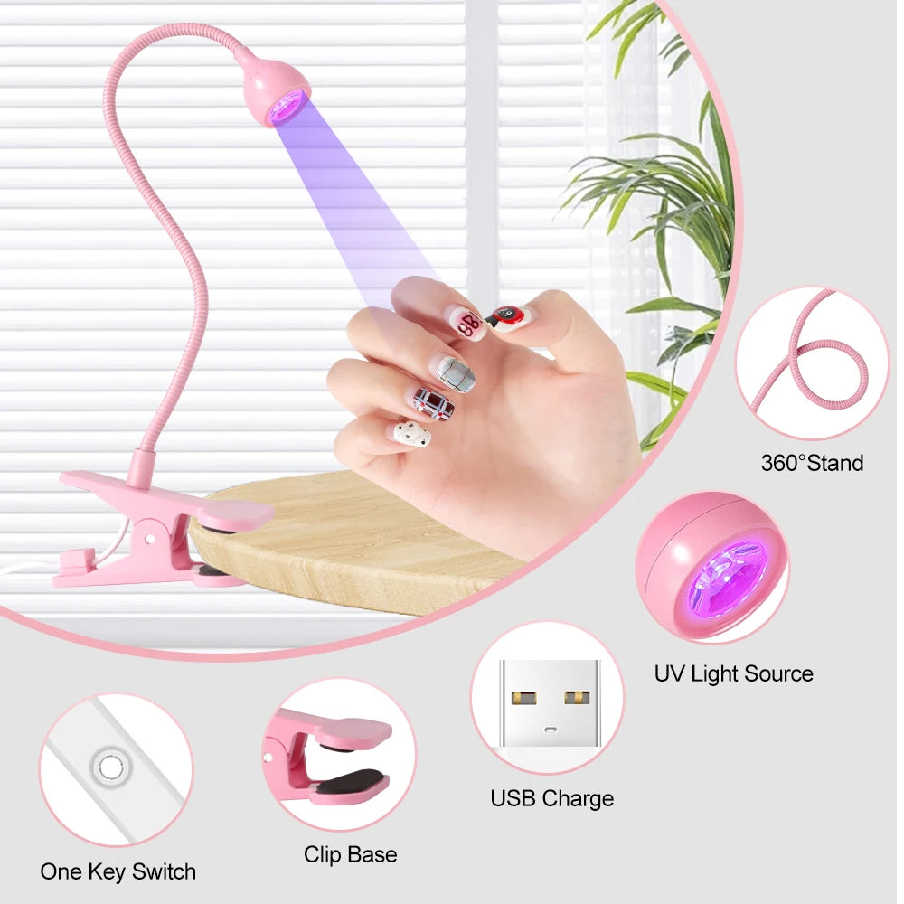 Lampada UV/LED flessibile da tavolo per manicure