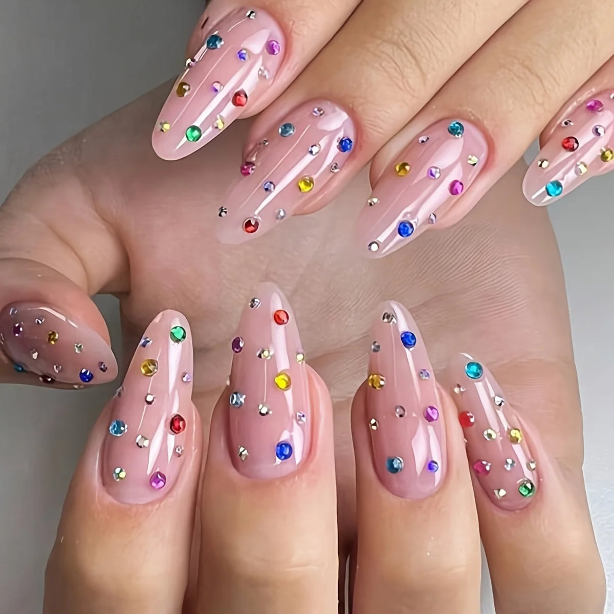 Box di strass colorati per nail art – 12 scomparti