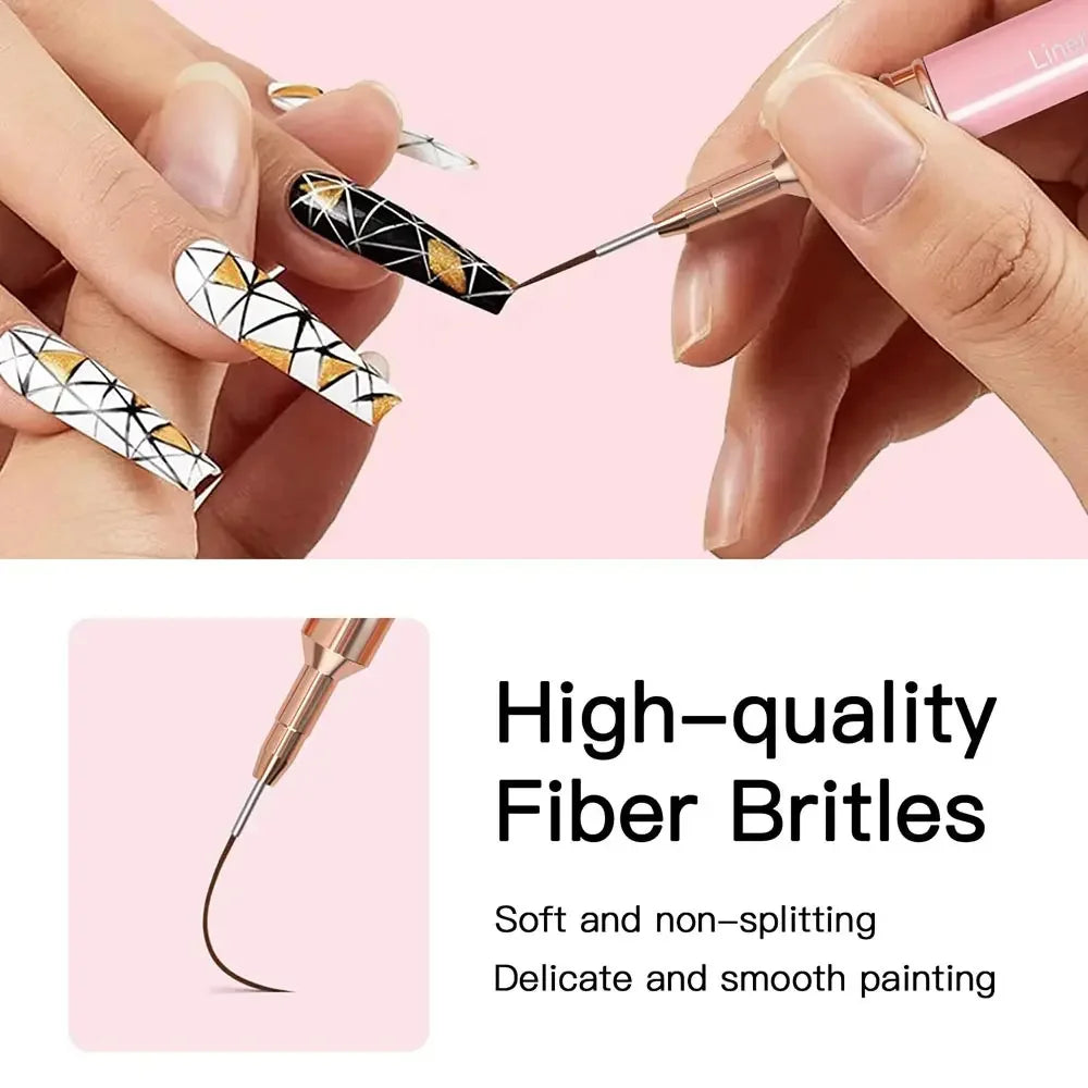 Set di 5 pennelli per nail art di precisione
