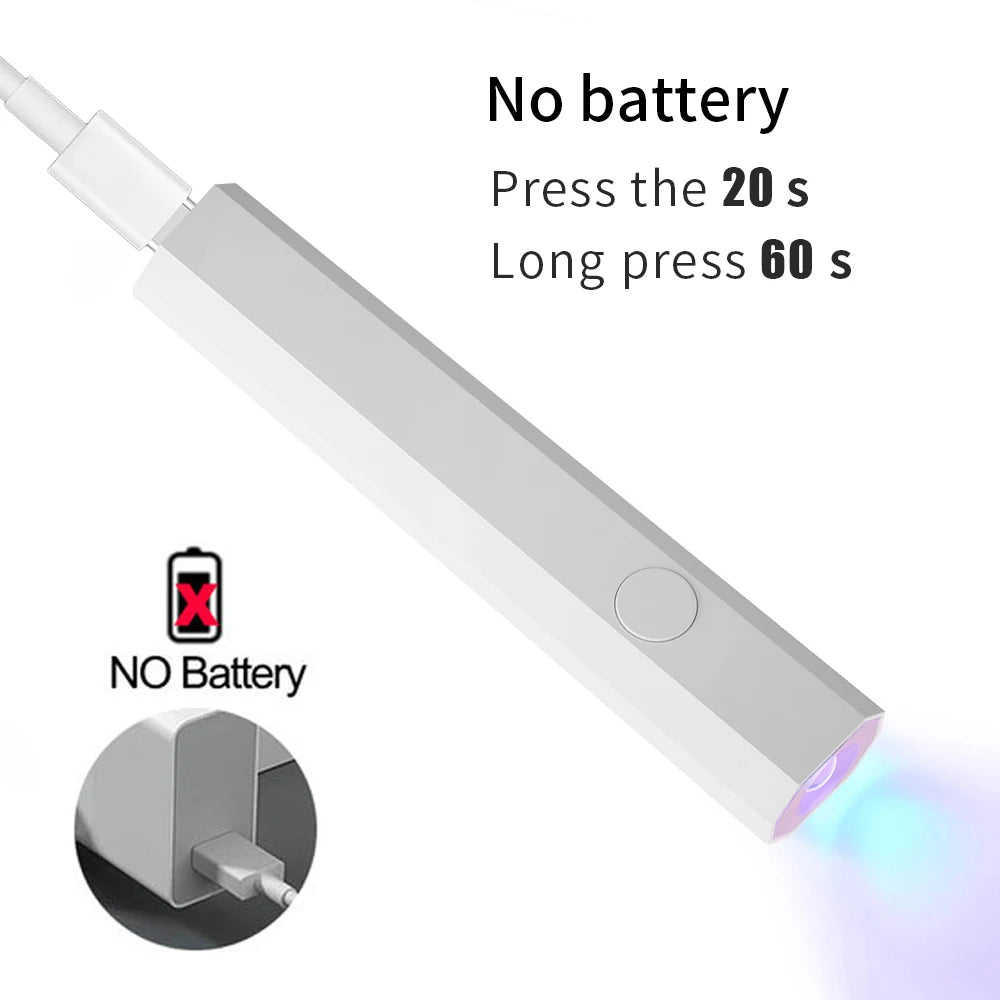 Mini lampada UV/LED portatile per unghie