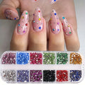 Box di strass colorati per nail art – 12 scomparti