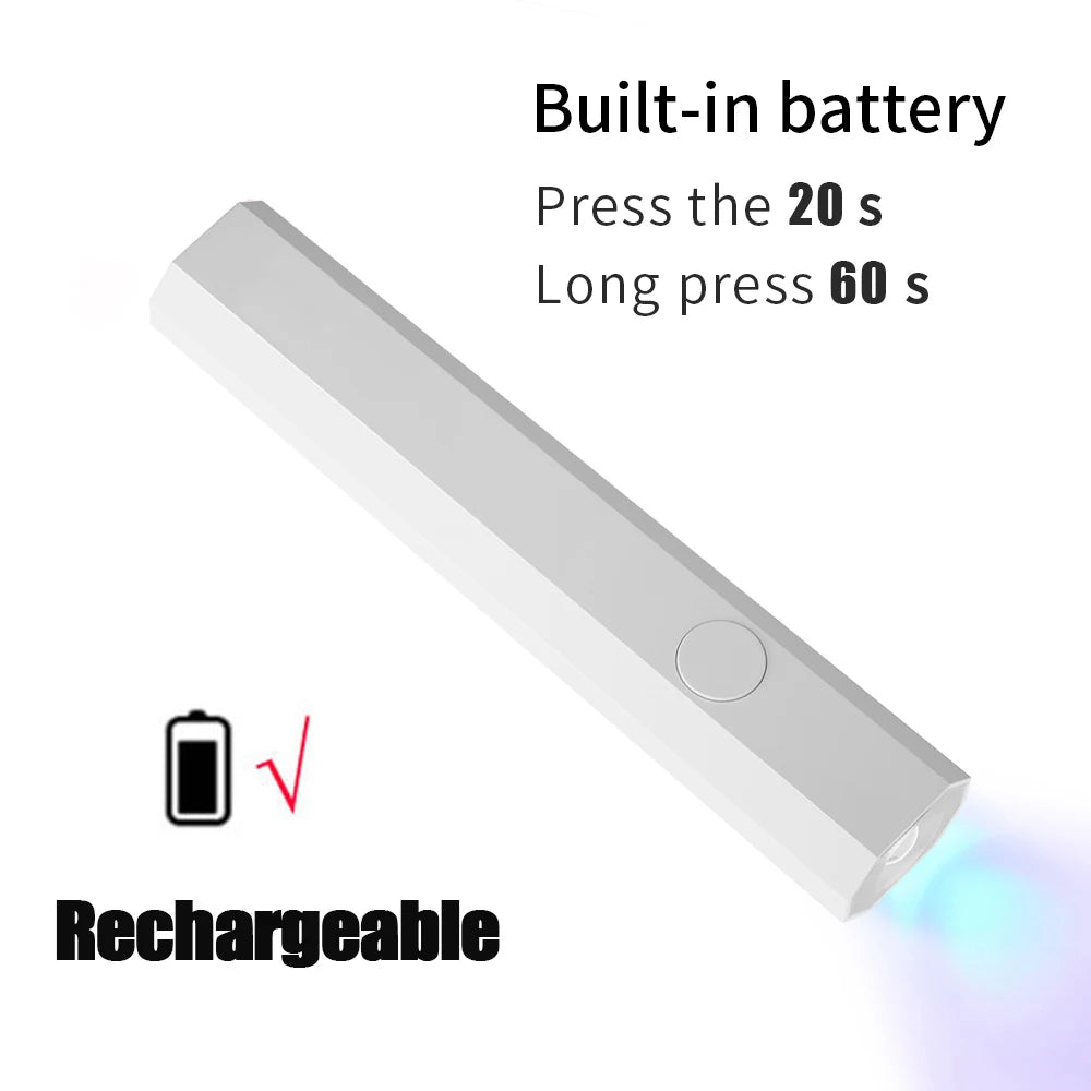 Mini lampada UV/LED portatile per unghie