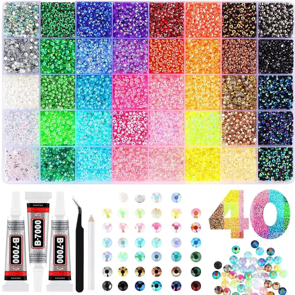 Kit di strass colorati 3 mm per nail art