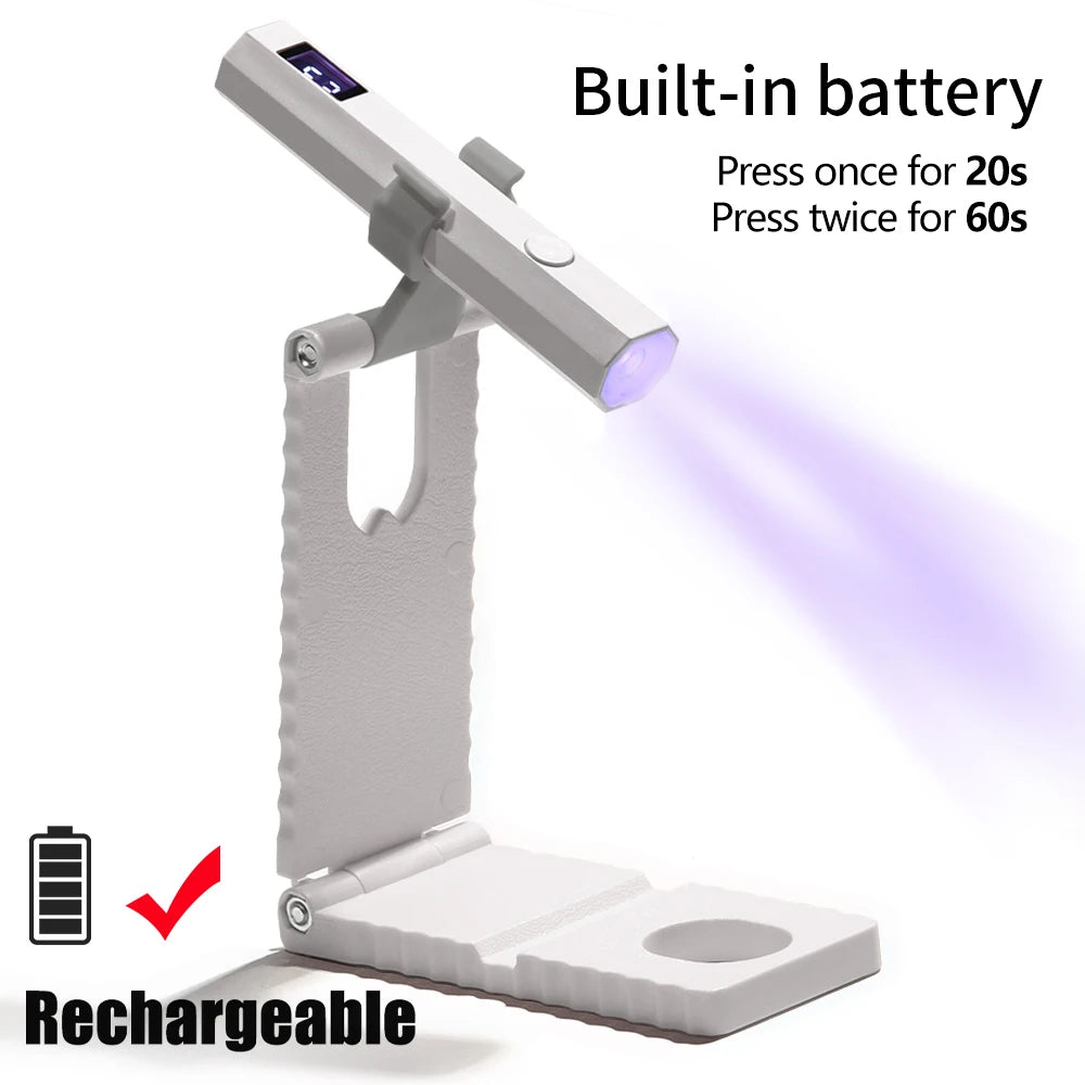 Mini lampada UV/LED portatile per unghie
