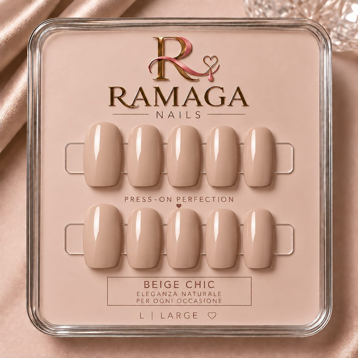 Beige Chic - press-on Ramaga Nails