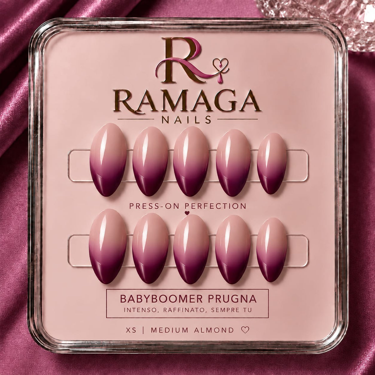 Babyboomer Prugna - press-on Ramaga Nails