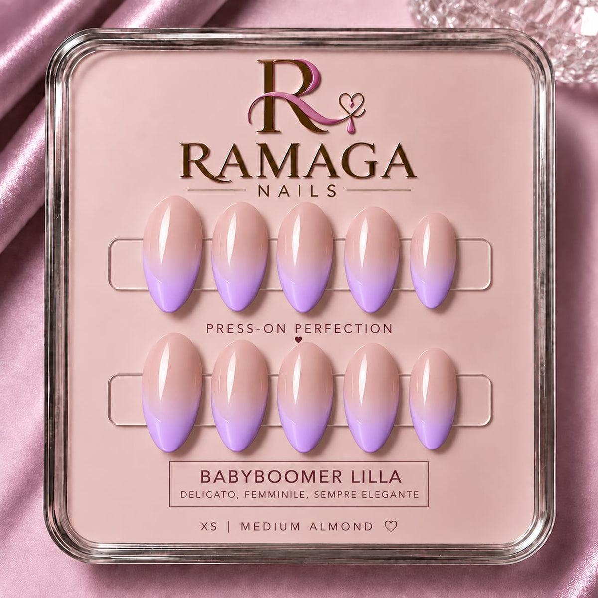 Babyboomer Lilla - press-on Ramaga Nails