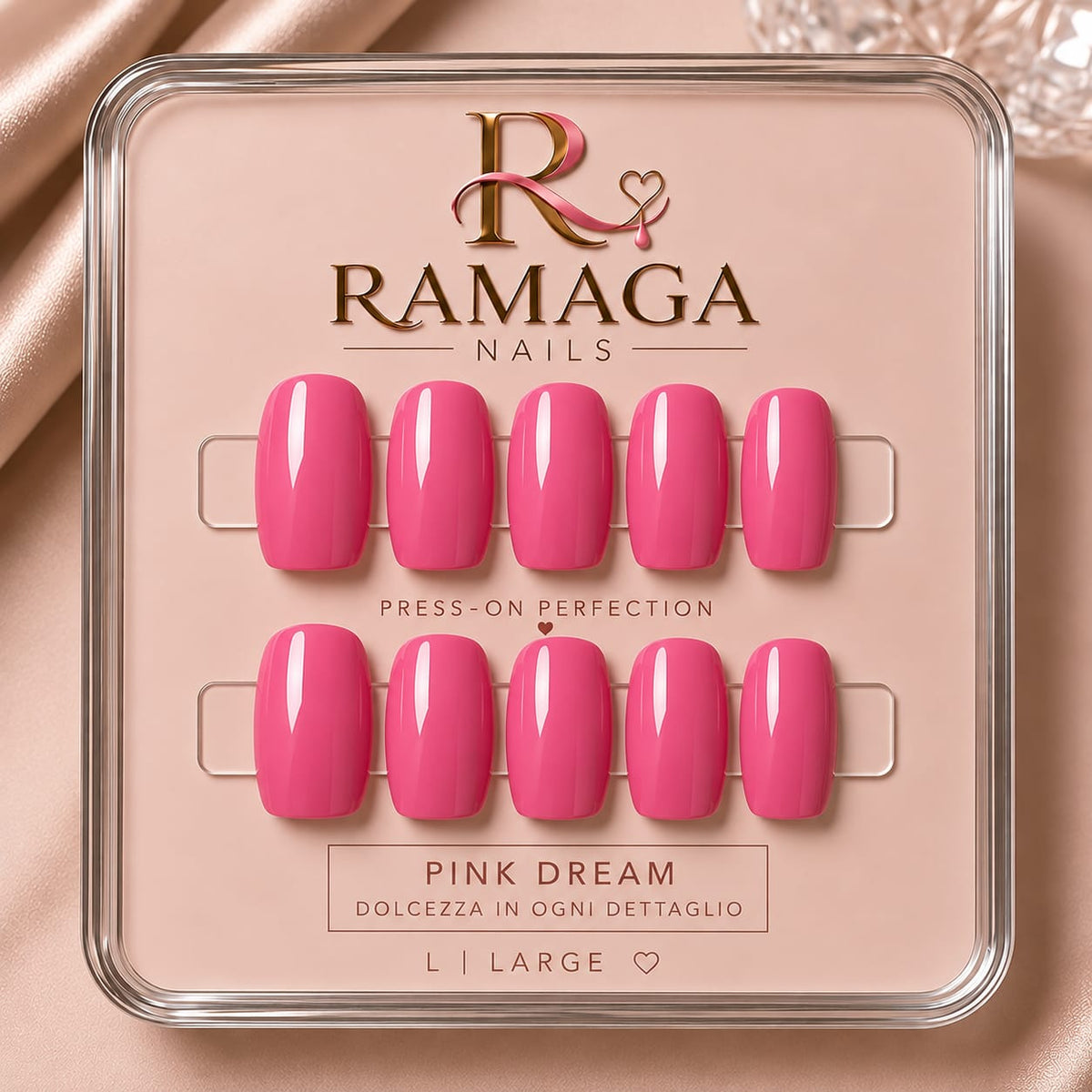 Pink Dream - press-on Ramaga Nails