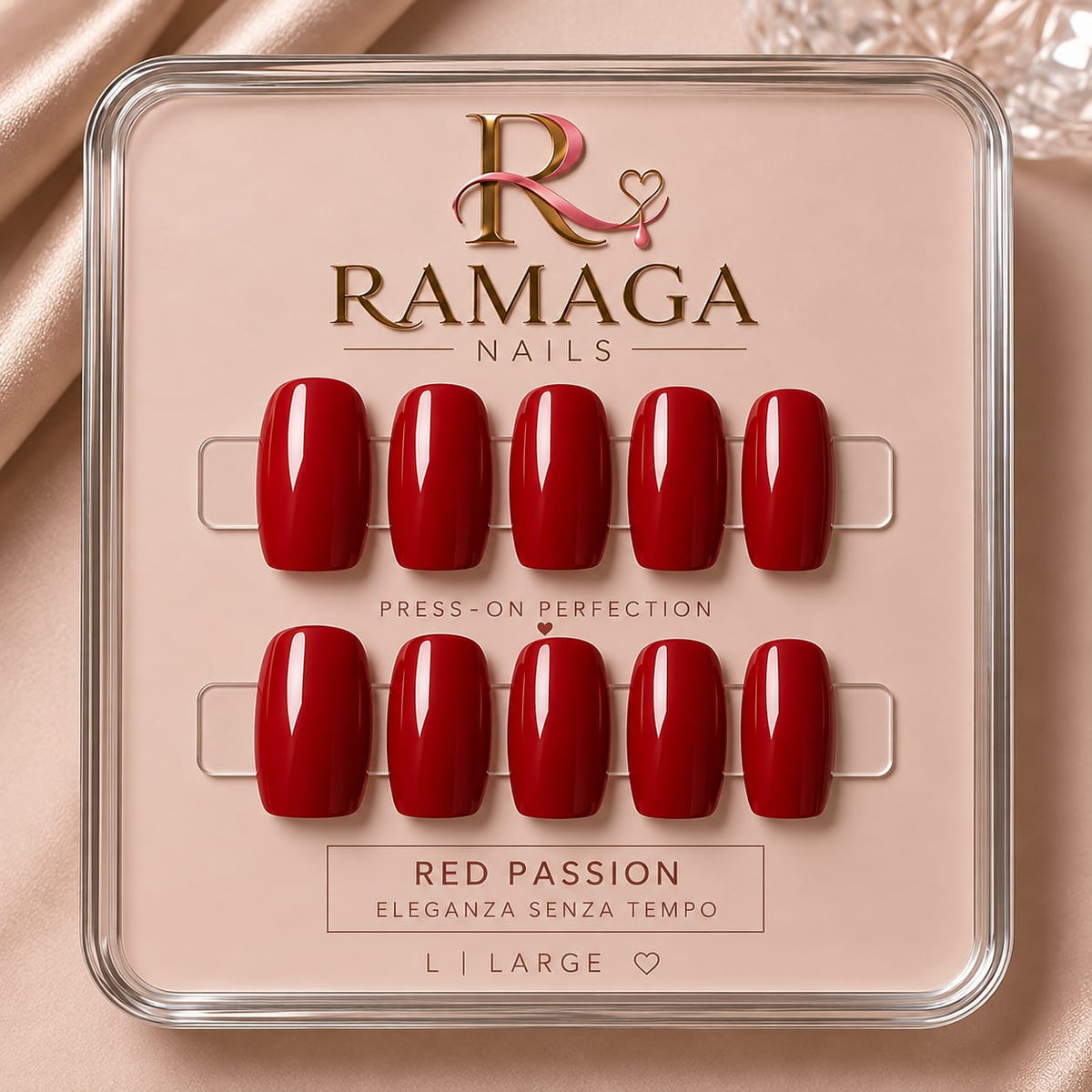 Red Passion - press-on Ramaga Nails