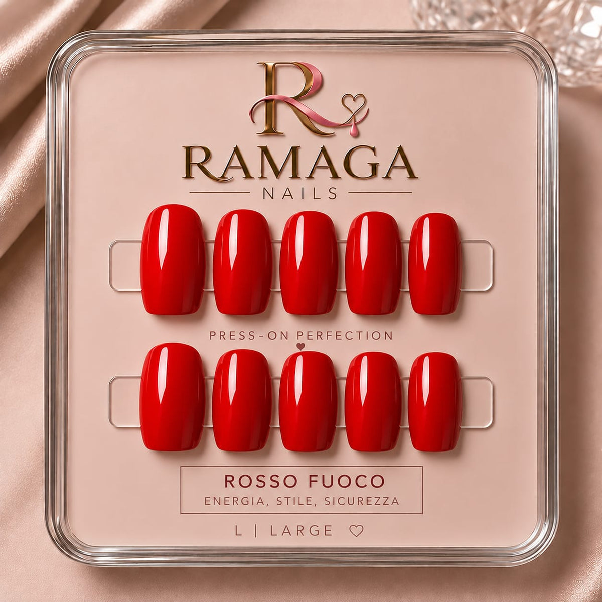 Rosso Fuoco - press-on Ramaga Nails
