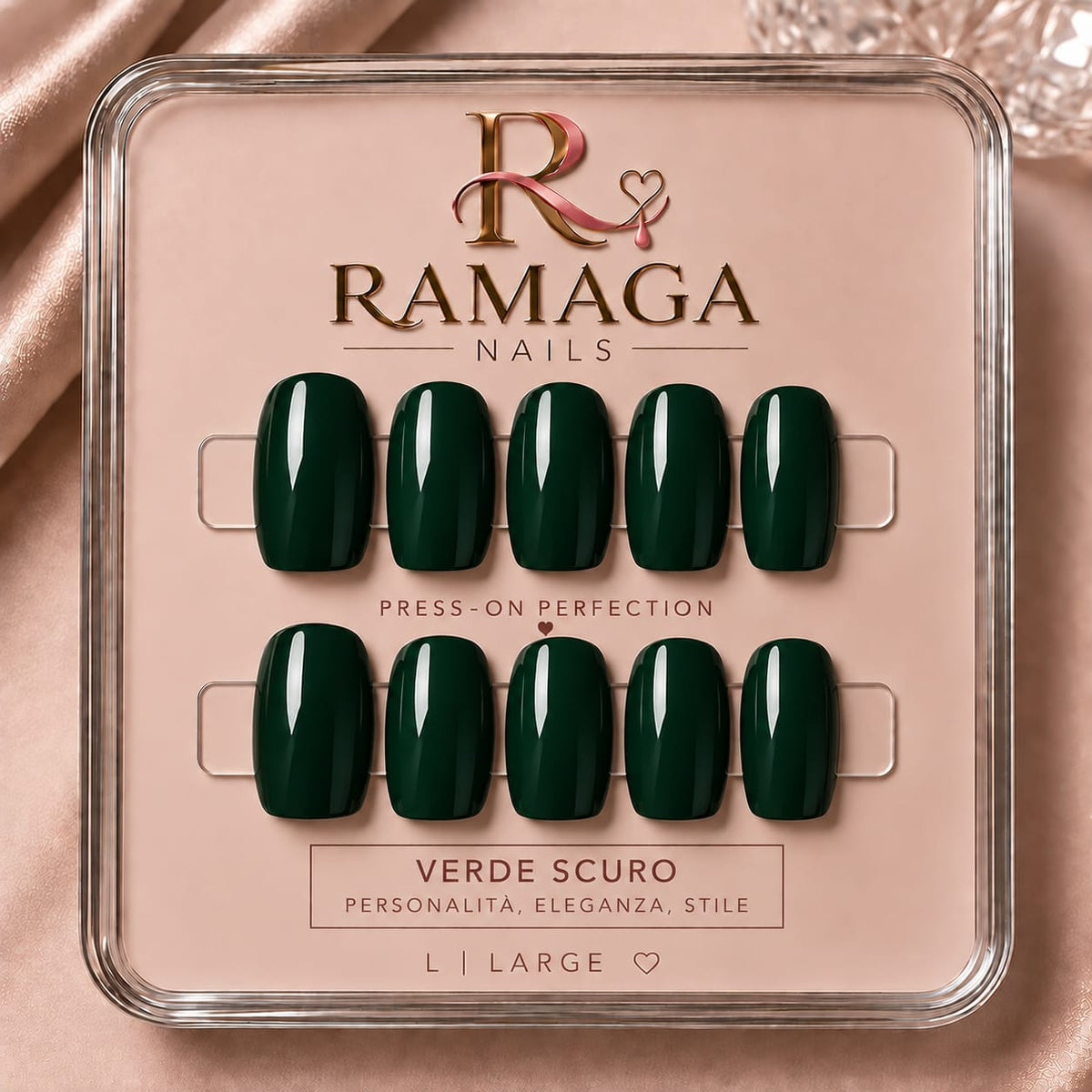 Verde Scuro - press-on Ramaga Nails